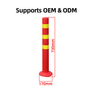 Гибкий дорожный предупредительный столбик для безопасности на улице, 73 см, из полиуретана, защита IP65, светоотражающий, поддержка OEM и ODM - Product Image 1