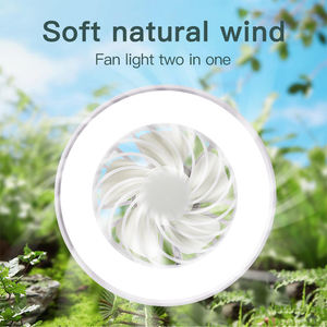 Nuevo listado LED luz blanca ventilador silencioso interior tres engranajes modo de luz ventilador techo E27 enchufe ventilador luz para dormitorio Cocina - Product Image 5