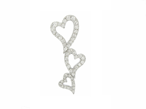 Elegante Collar con Colgante de 3 Corazones Conectados, Collar con Cristales Incrustados, Joyería Fina para Uso Diario de Mujeres - Product Image 1