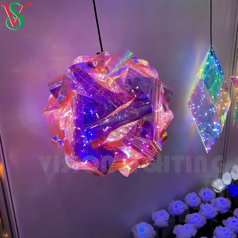 Liontin Peri Natal lampu bintang bola PVC LED untuk dekorasi gantungan pohon luar ruangan
