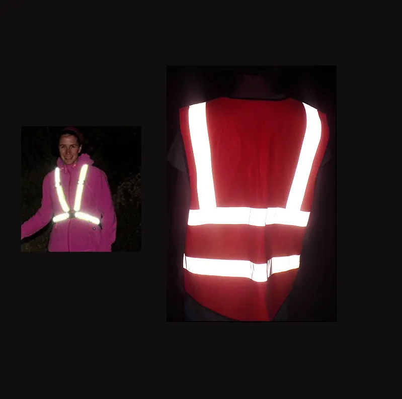 Retroflecterende lichtgevende groene veiligheid harnas reflecterende road walking verkeer waarschuwing polo t-shirt dragen vest voor kinderen kinderen