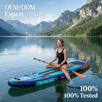 Tabla de Paddle Surf Inflable de 11'6'' con Soporte para Remo y Asiento Extraíble para Ejercicios de Remo y Sculling