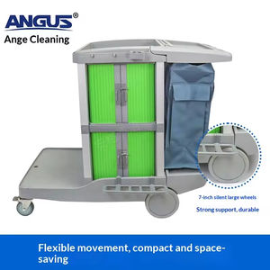 Chariot de nettoyage multifonctionnel polyvalent pour hôpitaux <span class=keywords><strong>avec</strong></span> <span class=keywords><strong>seau</strong></span>, <span class=keywords><strong>balai</strong></span> à poussière, vaporisateur plat, serpillière et <span class=keywords><strong>balai</strong></span> - Product Image 1