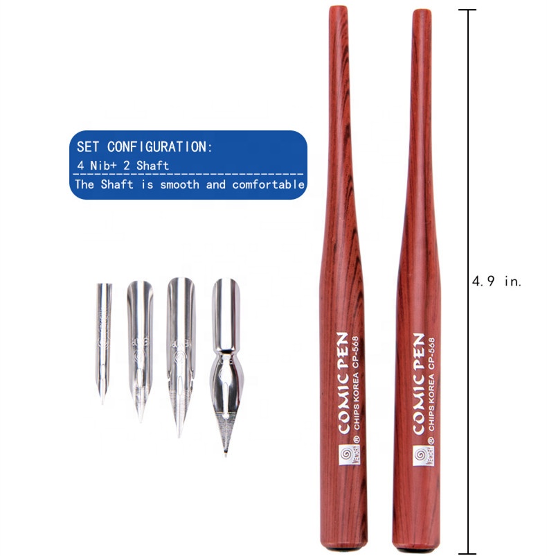 Горячая Распродажа набор комиксов dip pen 4 шт. перо + 2 шт. держатель для ручки набор для художника Аниме/комикс/каллиграфия