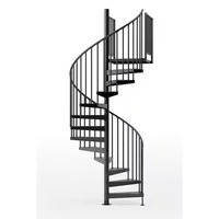 Escalier en colimaçon préfabriqué en métal, escaliers circulaires, finition antirouille, installation facile, design minimaliste, pour extérieur, centre commercial