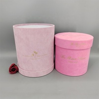 Boîte cadeau ronde en carton recyclé avec impression dorée, boîte de présentation personnalisable pour fleurs