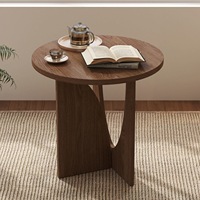 Table basse mobile en bois massif de style nordique One Zero One, table d'angle pour salon, noir, moderne, minimaliste, petit meuble de maison
