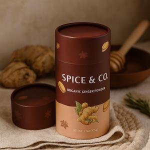 Tubo de Cartón Cilíndrico Reciclable de Alta Calidad para Especias y Sal, Envase de Papel Kraft de Grado Alimenticio para Café y Té Suelto - Product Image 3