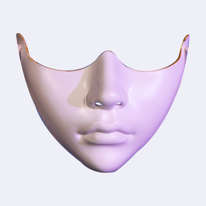 Máscara tecnológica mecánica de media cara con alas, máscara facial inferior para mujer, máscara de belleza, accesorios cyberpunk para hombre, disfraz de carnaval y Halloween - Product Image 3