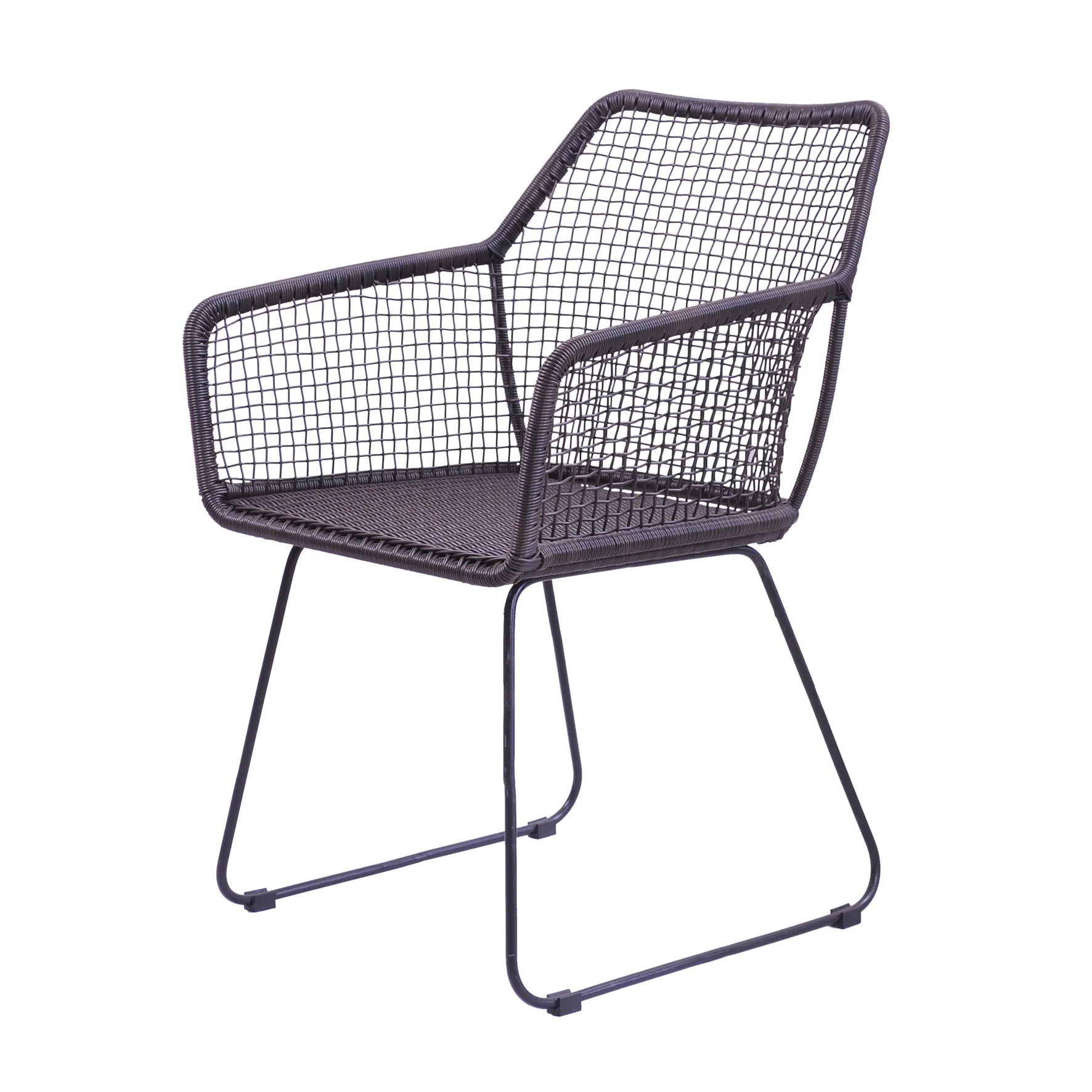 Hochwertiger rustikaler stilvoller Stuhl aus Rattan-Synthetik Mit einfachem, elegantem, modernem Design aus Indonesien