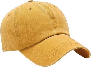 Casquette de baseball unisexe vintage en coton, ajustable, non structurée, couleur unie, effet vieilli, vierge, lavée, avec logo personnalisé - Product Image 1