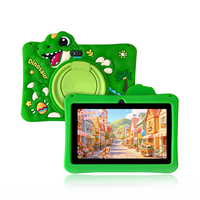 Tablet Anak Dinosaur 7-Inci Kapasitif MTK Quad Core 3GB RAM 32GB Penyimpanan Aplikasi Edukasi Terpasang Android 10 Tablet WiFi