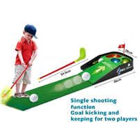 Tapis de golf miniature pour enfants avec effets lumineux et sonores, kit de jeu d'intérieur en plastique pour 5-13 ans, inclut 9 piles AG13