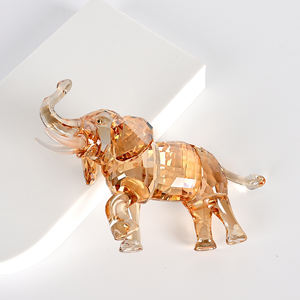 الفيلة الزجاجية الكريستال الحيوانات تحصيل التماثيل الحلي الحلي عيد ميلاد لأمي النساء الجدول الديكور للمكتب المنزل - Product Image 1