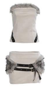 Ensemble jupe femme Viviblook Z0115ST02, nouveau, sexy, sans manches, crop top sans bretelles, jupe taille haute, ensemble ceinture, tenue de boîte de nuit - Product Image 2