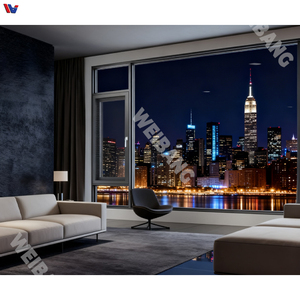 Porte de séparation intérieure moderne en verre sans cadre en alliage d'aluminium sur mesure pour chambre et salle de bain – Flexibilité de conception d'espace - Product Image 6