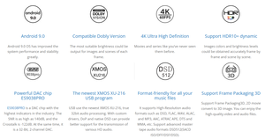 Lecteur HDD Realtek 1619 Eweat R11II Android 9.0 Lecteur multimédia Boîtier TV avec serveur NAS Décodeur DAC ESS9038PRO pour audiophiles - Product Image 4