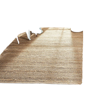 Tapis rond tressé 100% jute pour la maison, antidérapant, adapté aux animaux domestiques, fibre naturelle de haute qualité, grand format, tissé texturé - Product Image 1