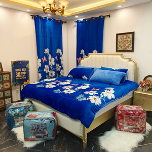 4 Piece Custom Printed Fleece Bedding Set <strong>Double</strong> Sided Sherpa Comforter with <strong>Deep</strong> Pocket <strong>Fitted</strong> <strong>Sheet</strong> for Bulk Orders - Product Image 5