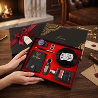 Coffret Cadeau Luxe 7 Pièces pour Homme : Montre, Portefeuille, Ceinture, Parfum, Stylo, Porte-clés et Boutons de Manchette – Style Affaires