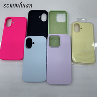 Coque de Téléphone Portable Originale en Silicone Micro Anti-Choc avec LOGO pour Apple iPhone 16 15 14 13 12 Plus Pro Max