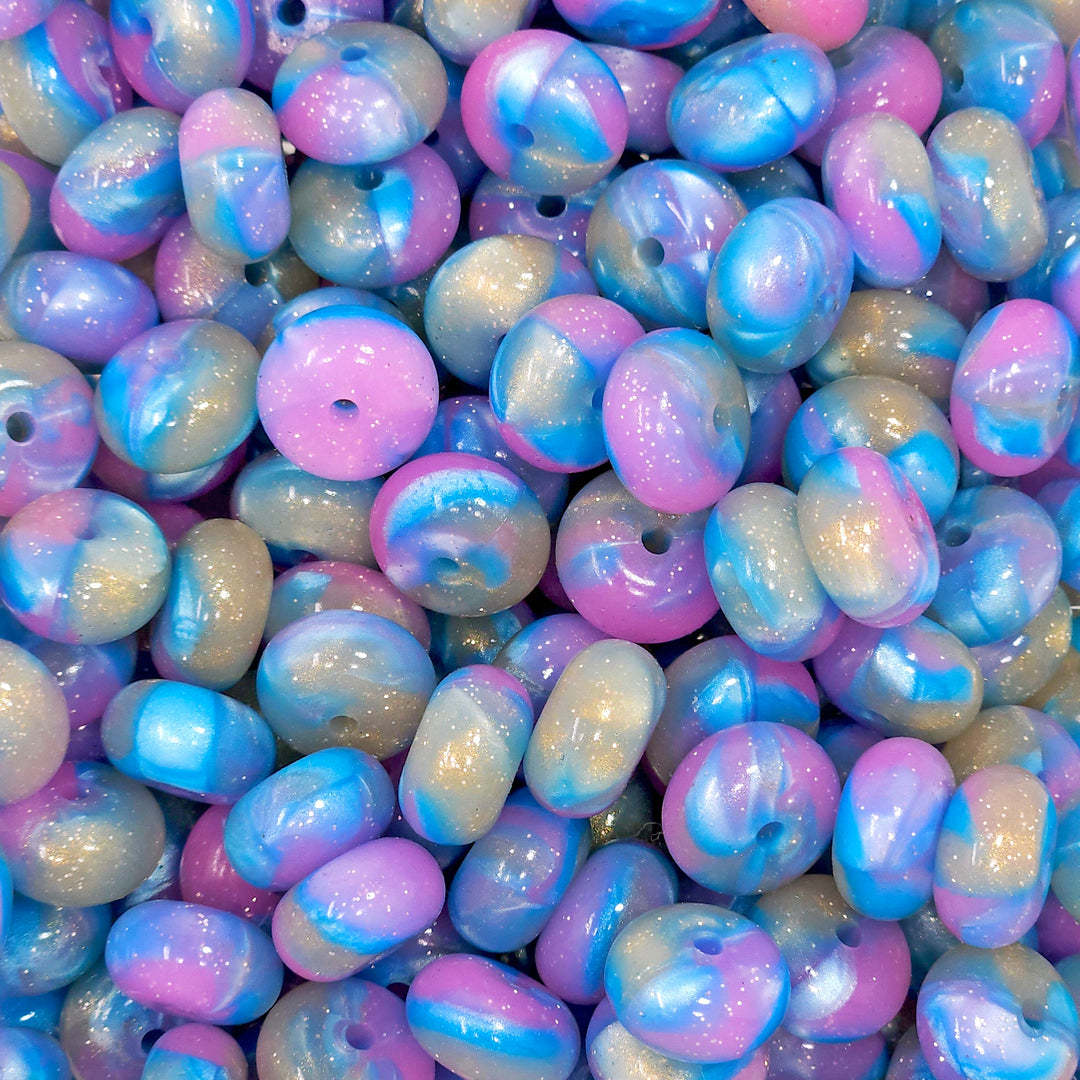 paillettes arc-en-ciel bleu