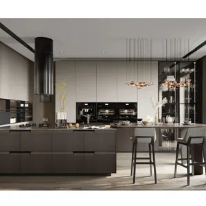 2023 nuovo design armadio da cucina in melamina mobili da cucina moderni in legno