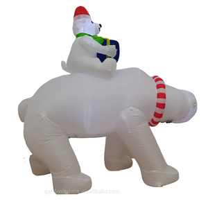 Ours polaire gonflable de Noël de 6,5 pieds (largeur) avec tête oscillante, décoration de jardin gonflable d'extérieur avec lumières LED pour jardin, pelouse et fête - Product Image 3