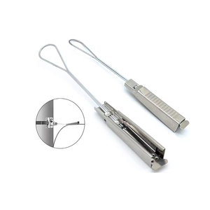 Factory Price Fittings Drop <strong>Cable</strong> Tension 304 Stainless Steel Drop Wire Clamp for the Flat Round Drop <strong>Cable</strong> - Product Image 1