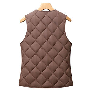 Gilet <span class=keywords><strong>de</strong></span> compression tricoté RCX pour <span class=keywords><strong>femme</strong></span>, <span class=keywords><strong>de</strong></span> bonne qualité, décontracté, thermique, coupe-vent, respirant, rembourré <span class=keywords><strong>de</strong></span> duvet pour l'hiver - Product Image 2