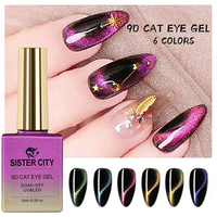Vernis Gel Effet Œil de Chat Magnétique Large Bande UV LED Soak Off 15ml Scintillement Riche pour Usage Professionnel en Salon
