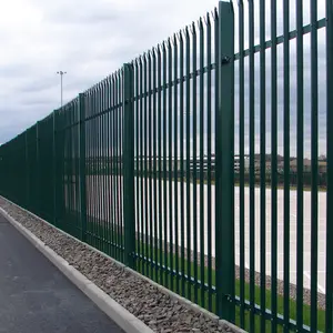 Europa palizzata recinzione immersa recinzione in acciaio zincato palisades in metallo pannelli di recinzione neri Euro