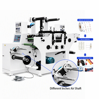 Machine de découpe rotative automatique pour étiquettes autocollantes vierges, mini machine de découpe avec fonction de refendage et de récupération des bords usagés