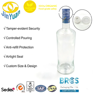 Capsules en plastique et aluminium Source Factory 500 ml pour vin et vodka avec bouchon de contrôle de débit pour whisky et spiritueux - Product Image 3