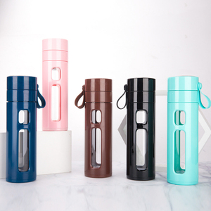 Bouteille en verre à Double paroi de séparation d'eau, avec filtre en acier inoxydable, préparation de thé, Logo personnalisé, ml - Product Image 2