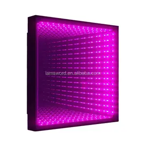 Lampu Video cermin tak terbatas, lampu Led 3D Fiestas dansa portabel lantai 3d Led inframerah dalam ruangan layar Led mudah untuk pesta pernikahan