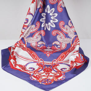 Foulard en soie satinée personnalisé pour femmes, foulard carré long élégant avec nœuds imprimés pour l'été et l'hiver - Product Image 6