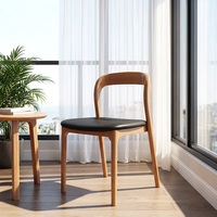 Chaises en bois de frêne de haute qualité, rembourrées, élégantes, style français européen, en cuir PU, pour la maison, le bureau, l'hôtel, chaise de salle à manger en bois massif