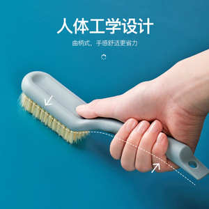 Shoe <b>Brush</b> Long Handle Soft Bristles Nylon Multi Functional <b>Cleaning</b> <b>For</b> Shoes Pink Blue Khaki - Product Image 2