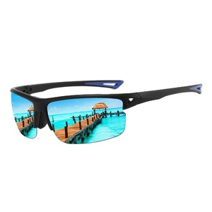 Nuovi <span class=keywords><strong>Occhiali</strong></span> <span class=keywords><strong>da</strong></span> <span class=keywords><strong>Sole</strong></span> Sportivi Polarizzati UV400 <span class=keywords><strong>da</strong></span> <span class=keywords><strong>Uomo</strong></span> per Esterni, Serie con <span class=keywords><strong>Lenti</strong></span> Colorate a Mezza Montatura, Antipolvere per Guida e Ciclismo - Product Image 5