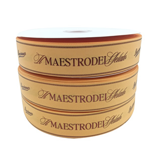 Op maat gemaakte grosgrain lintrollen met roségouden logo, decoratief bedraad lint voor Valentijnsdag - Product Image 4