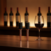 Bec verseur à vin noir en acier inoxydable, style simple, scellé, vente en gros fabricant