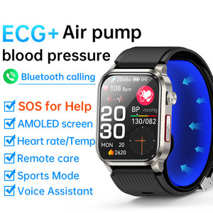 Reloj Inteligente con Bomba de Aire Precisa para Medir la Presión Arterial en Adultos Mayores, Cuidado de la Salud, Reloj Inteligente con Bomba de Aire para Familiares y Amigos, Cuidado Remoto - Product Image 1