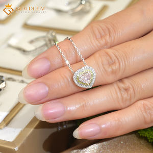 Collar con Colgante de Diamante Cultivado en Laboratorio Goldleaf Classic, Corte Corazón, Oro de 14k, Certificado IGI, Regalo para Compromiso, Boda, Aniversario, Fiesta - Product Image 3