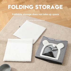 Cuccia di Lusso a Due Piani per Gatti, Pieghevole e Staccabile, in Peluche, Accogliente Cuccia per Gatti da Interno, Casetta per Animali Domestici per <span class=keywords><strong>Casa</strong></span>, per Più Gatti - Product Image 4