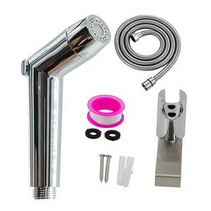 HaoEhhl OEM/ODM ABS пластиковый хромированный ручной унитаз для биде <span class=keywords><strong>Shattaf</strong></span> набор распылителя с T-клапаном со съемной головкой для женщин - Product Image 1