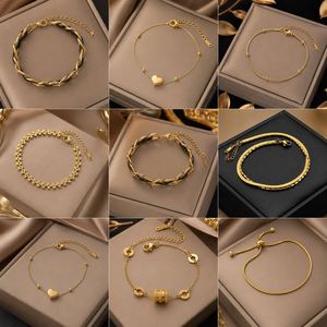 กำไลข้อมือสแตนเลสชุบทอง 18K ขายส่ง เครื่องประดับสำหรับผู้หญิงสำหรับวันครบรอบ - Product Image 6