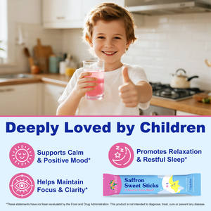 SOLOTREE özel etiket 25 Packs çocuk safran Pixie Sticks doğal lezzet çocuklar odak destek ruh dengesi içecek takviyeleri - Product Image 3