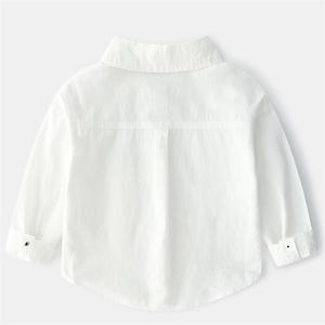 Boutique en ligne Chine : Chemise blanche unie élégante pour garçons, vêtements pour enfants, provenant d'un fournisseur chinois - Product Image 5