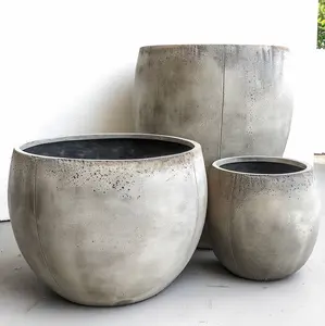 Pot pot beton mangkuk GRC kualitas tinggi untuk Dekorasi Rumah dan Taman Dekorasi